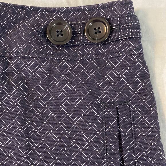 Ann Taylor Navy/White Pleated Front Skirt Size 8 - Picture 4 of 7
